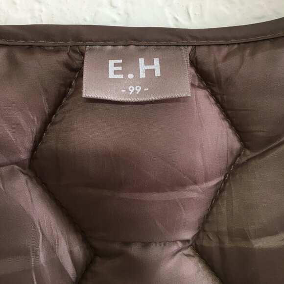 Korean Fashion Puffer Vest New Womens Medium Polyester Filled Quilted Brown - Picture 7 of 11